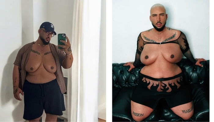 Queer Body-Positive Model Shatters Plus-Size Stereotypes, Owning Every Curve in Bold Swimsuits and Bikinis