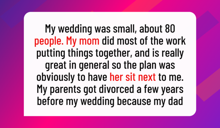 A Stranger Tried to Take My Mom’s Seat at My Wedding, and Things Got Tense