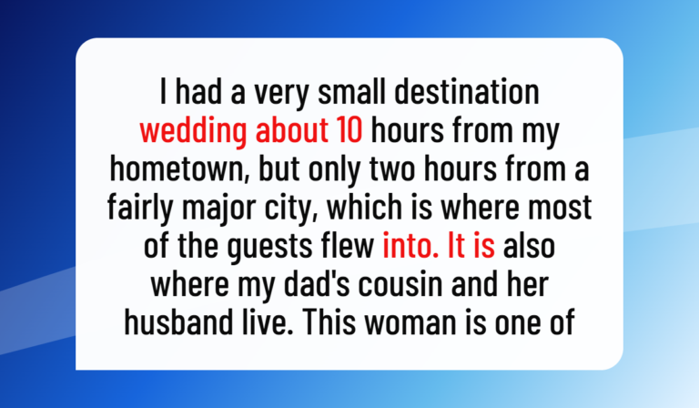 Uninvited Cousin Causes Drama at Wedding and Pushes Family Boundaries